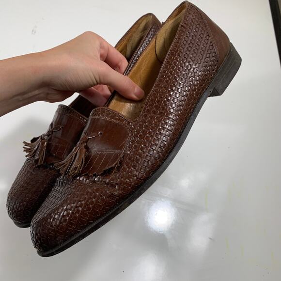 Adolfo Men's Leather Size 9.5 Casual Slip On Shoes Made in Italy - Picture 2 of 10
